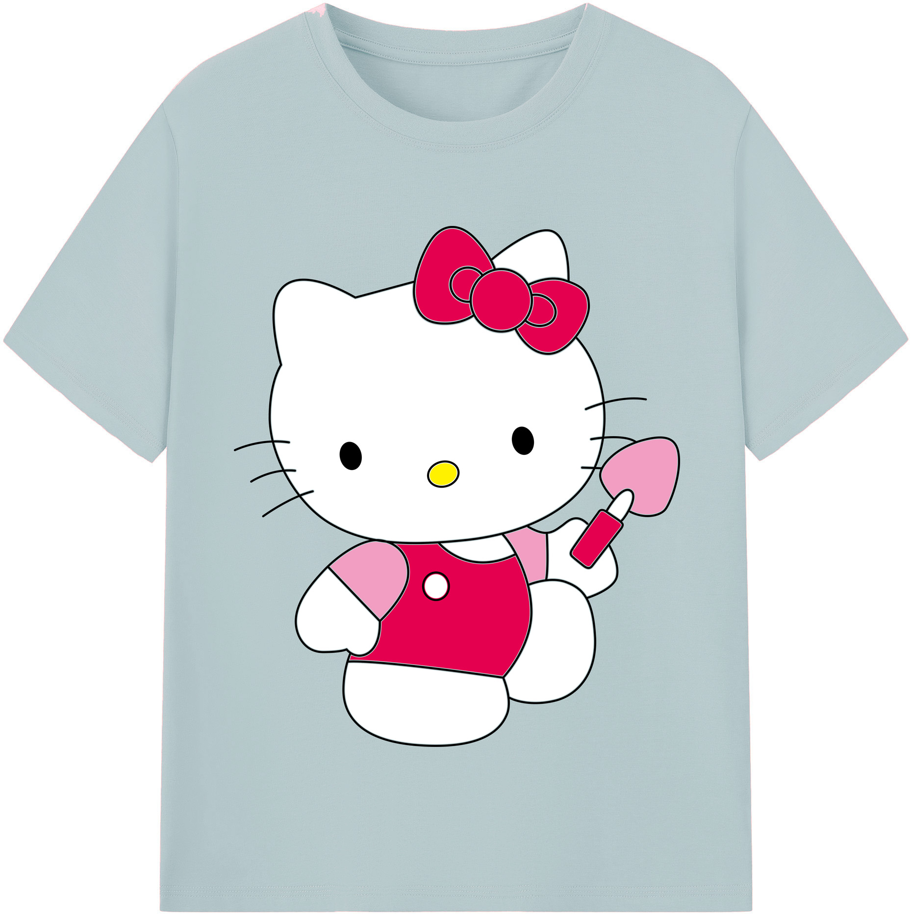 （画像用） Hello Kitty ハローキティ 綿100％半袖Tシャツ（フロントプリント）